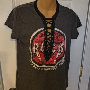 Derek-heart Women's Grey and Black Shirt
